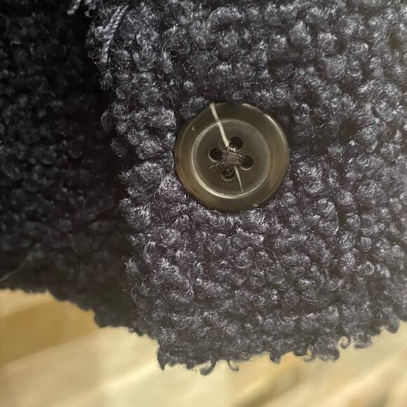 American Eagle XL Navy Bouclé Teddy Fleece Chorecoat | Blue Shacket Sold Out NEW - Picture 6 of 10